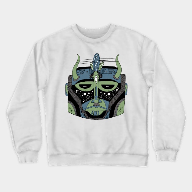 Mellow Cool African Mask No 8 Crewneck Sweatshirt by kenallouis